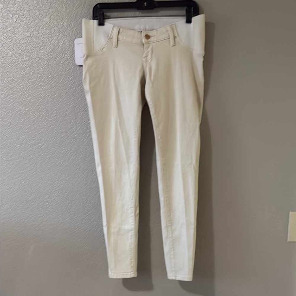 Isabel Maternity Cream Skinny Pants, 2